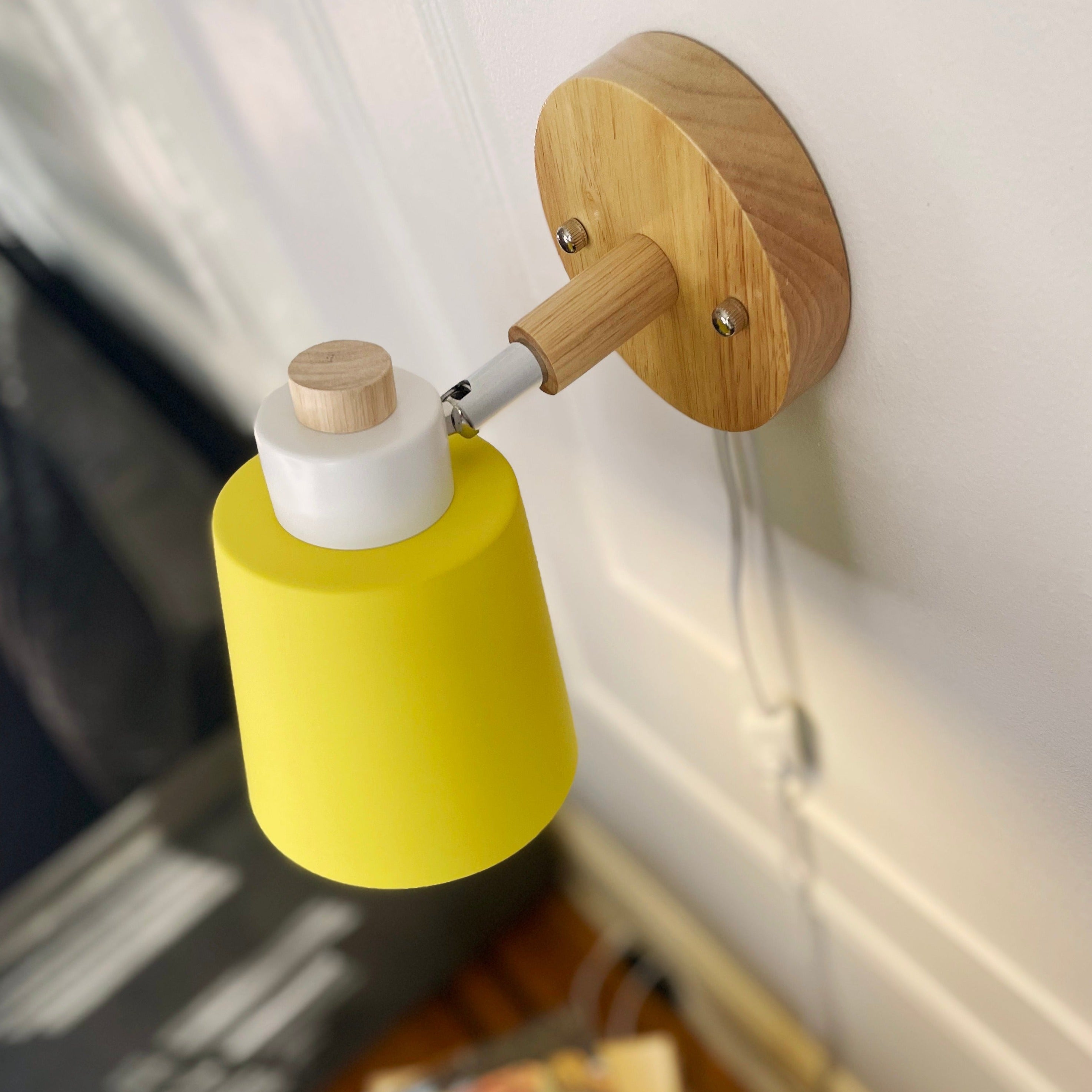 Wandlamp Hout Metaal Draaibaar E27 Leeslamp Slaapkamer Woonkamer Scandinavisch | Restfield